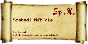 Szabadi Mária névjegykártya